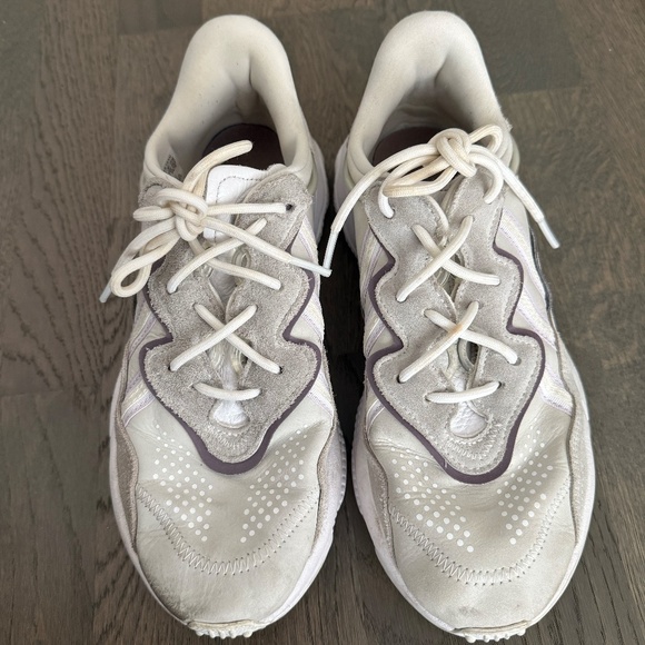 Adidas Ozweego Sneakers in White w/ Purple Accents Size Womens 8.5 - Picture 7 of 11